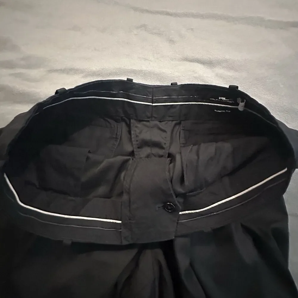 RLX Ralph Lauren Chino Shorts Mens 36 Classic Fit Performance Golf Stretch Black